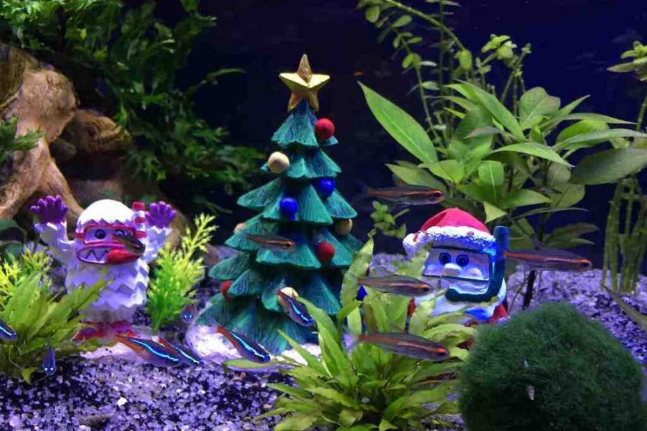 fish tank decor christmas Aquarium Christmas Decorations Decor IdeasDecor Ideas