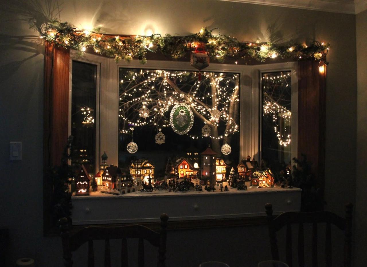 christmas decor for bay window 50 Windows Christmas Decorations Ideas To Displays Decoration Love