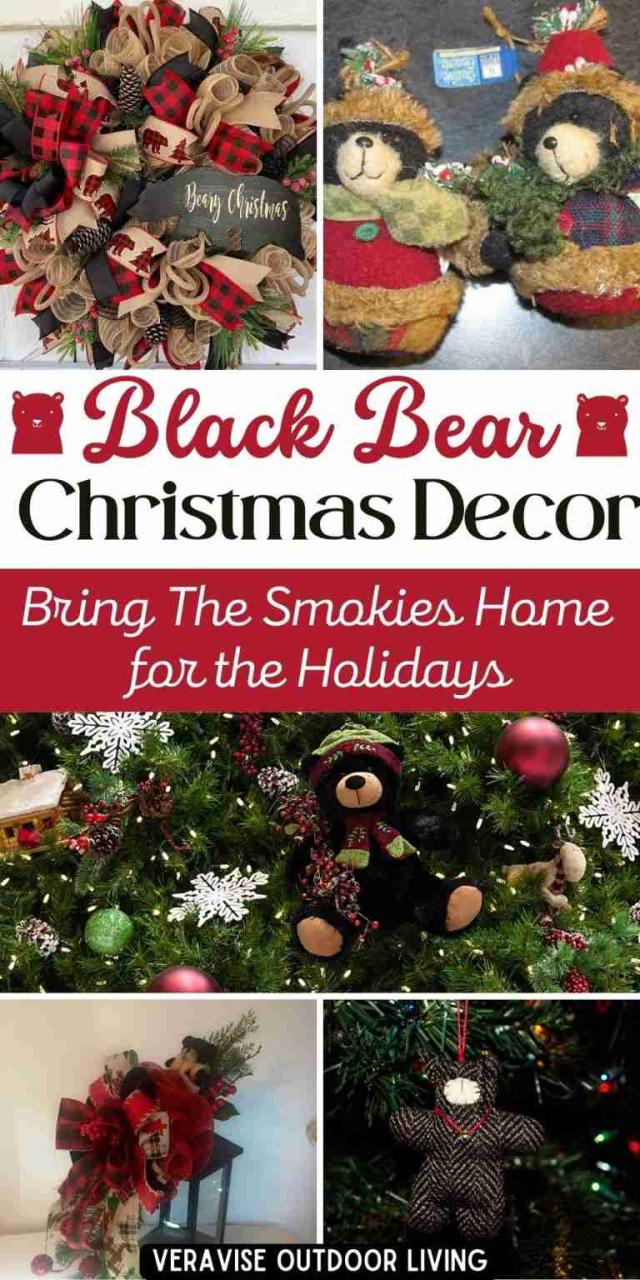 black bear christmas decor Black Bear Christmas DecorBring The Smokies Home for the Holidays