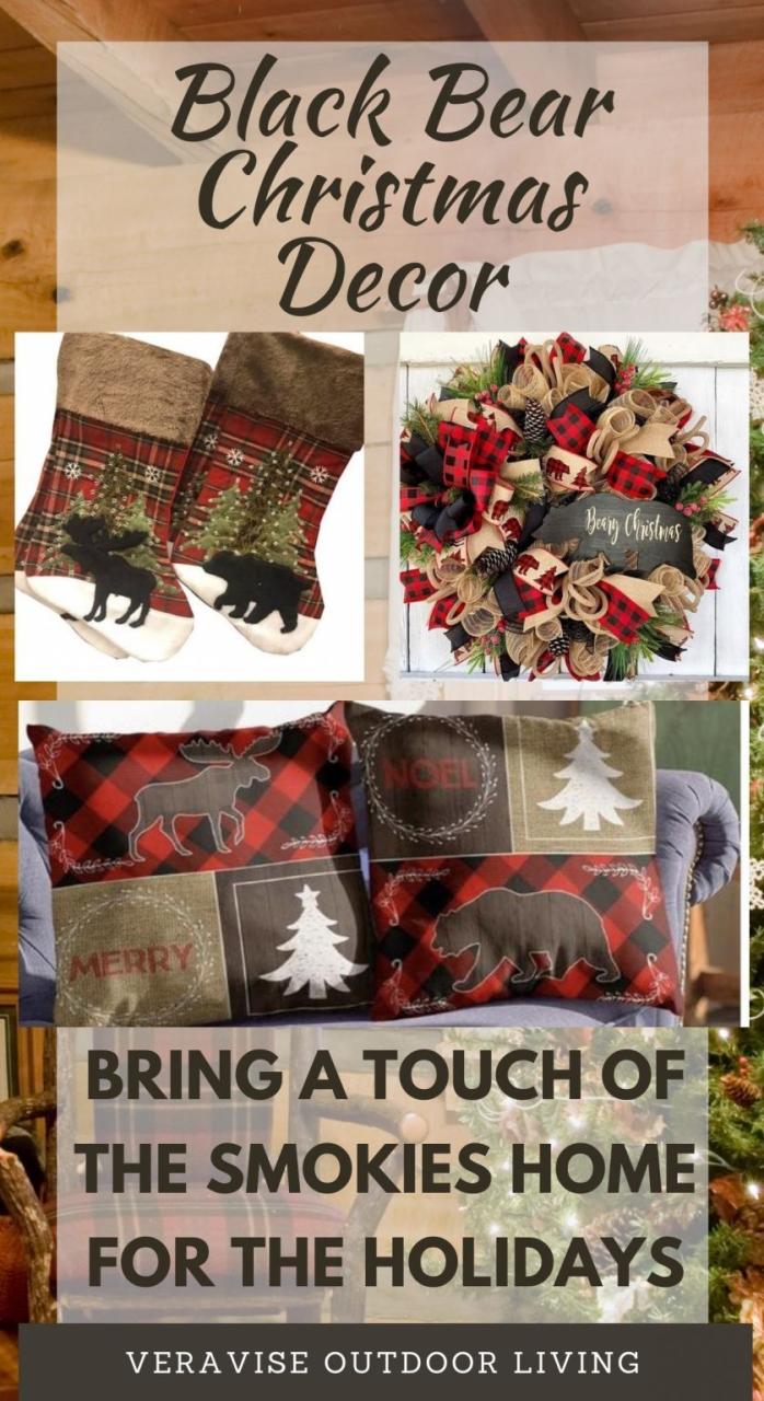 black bear christmas decor Black Bear Christmas DecorBring The Smokies Home for the Holidays