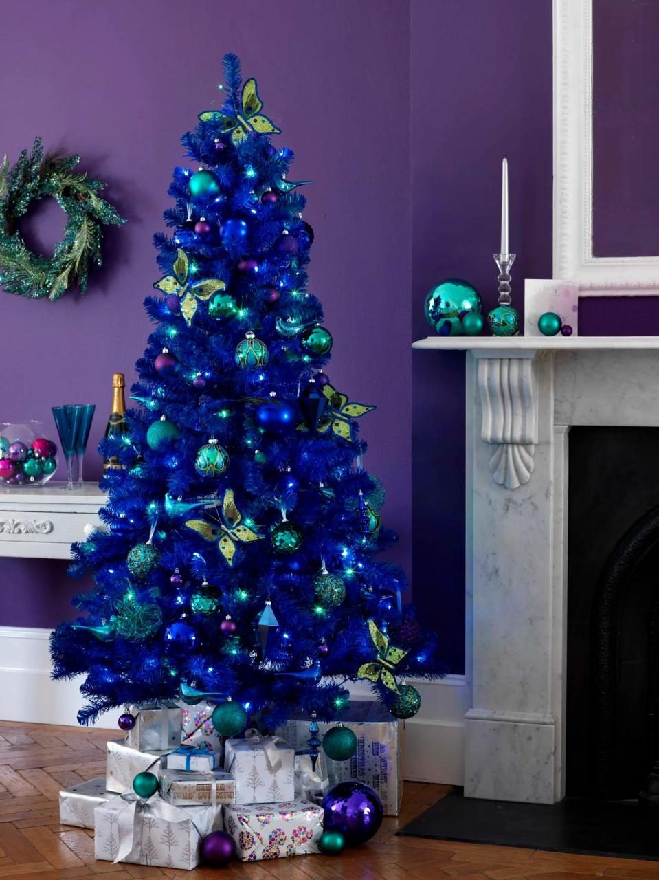 christmas tree blue decor 34 Blue Christmas Tree Decorations Ideas Decoration Love