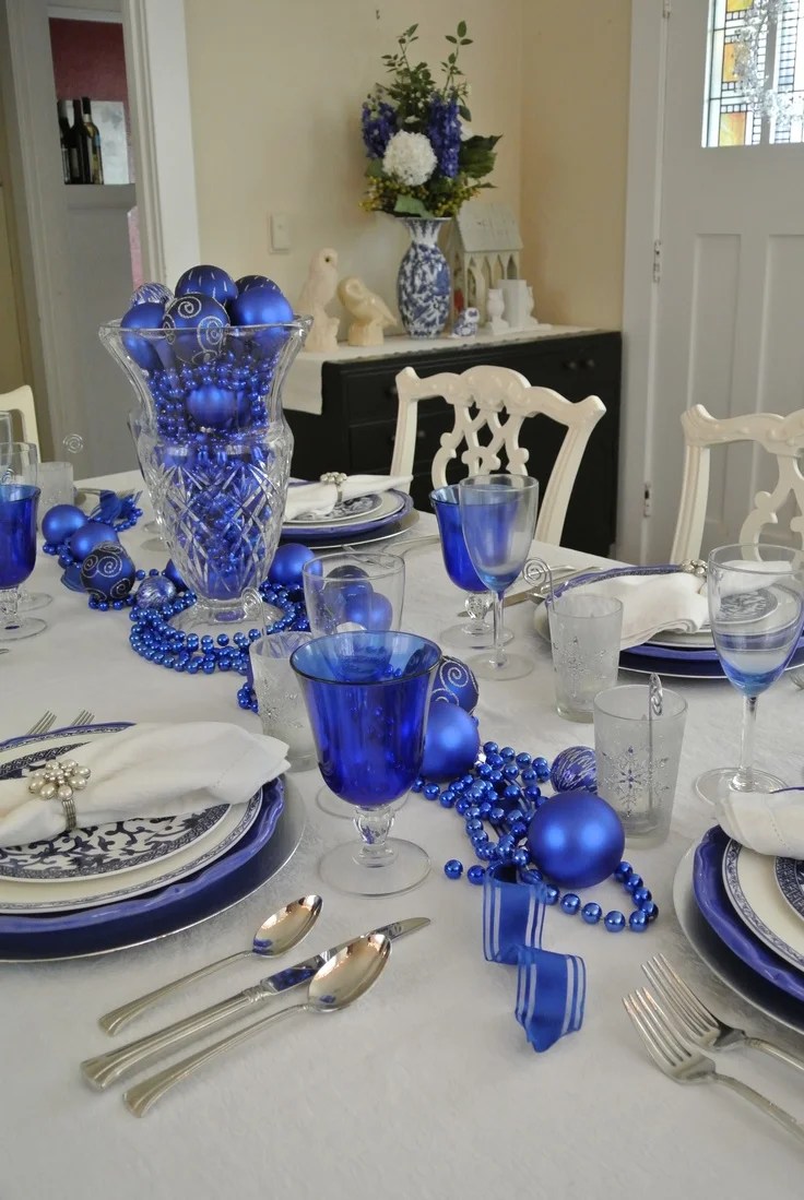 blue and silver christmas decor Blue Christmas Decorations Ideas Decoration Love