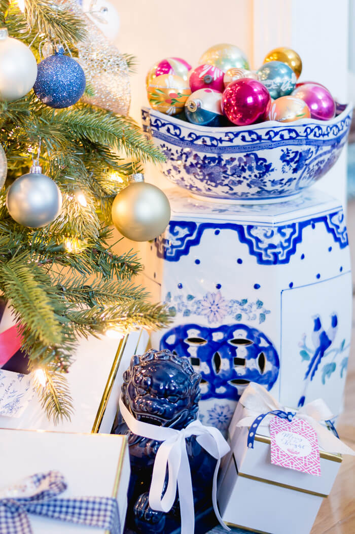 white and blue christmas decor Blue and White Inspired Christmas Decor The Home I Create