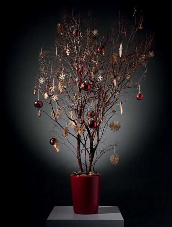 christmas tree decor branches Instead of a Christmas tree this year we adorn a charming tree of