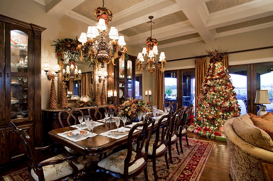 dining room christmas decor ideas 21 Christmas Dining Room Decorating Ideas with Festive Flair!