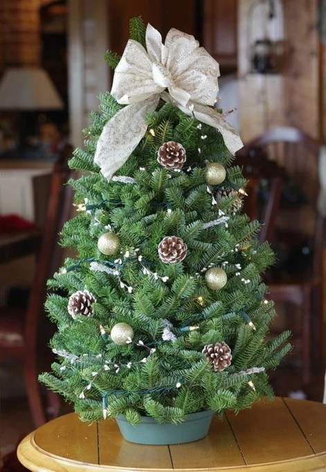 christmas tree tabletop decor 29 AWESOME TABLETOP CHRISTMAS TREE IDEAS FOR SMALL SPACES.... Godfather Style