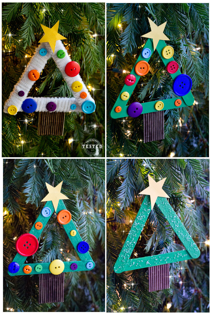 christmas decor ideas for kids DIY Kids Christmas Tree Ornament TGIF This Grandma is Fun