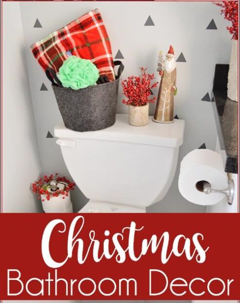 christmas decor for bathroom Christmas Bathroom Decor Update Our Thrifty Ideas