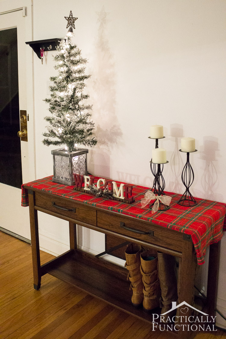 christmas entry table decor Christmas Foyer Table Decorations Shelly Lighting