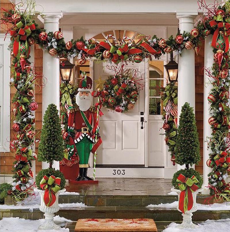 christmas front door decor Christmas Front Door Decorations Quiet Corner