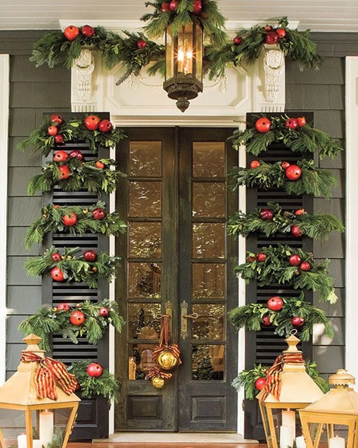 christmas decorations for patio doors 40 Fantastic Christmas Door Decorating Ideas Interior Vogue