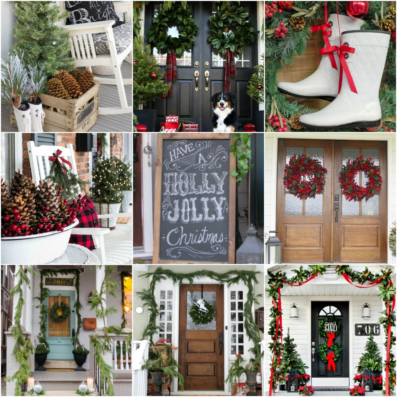 diy christmas porch decor 20 Beautiful Christmas Porch Ideas {DIY Christmas Decorating}