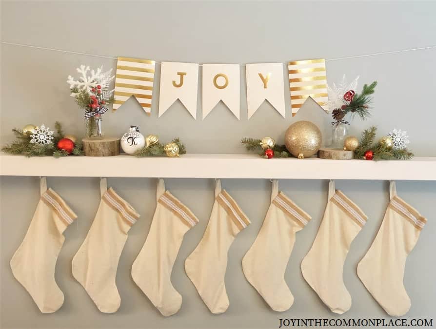 christmas decor for shelves DIY Christmas Shelf Decorations