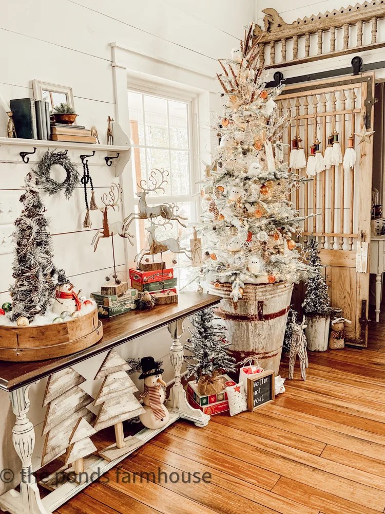 living room farmhouse christmas decor Christmas Farmhouse Living Room Ideas Tour