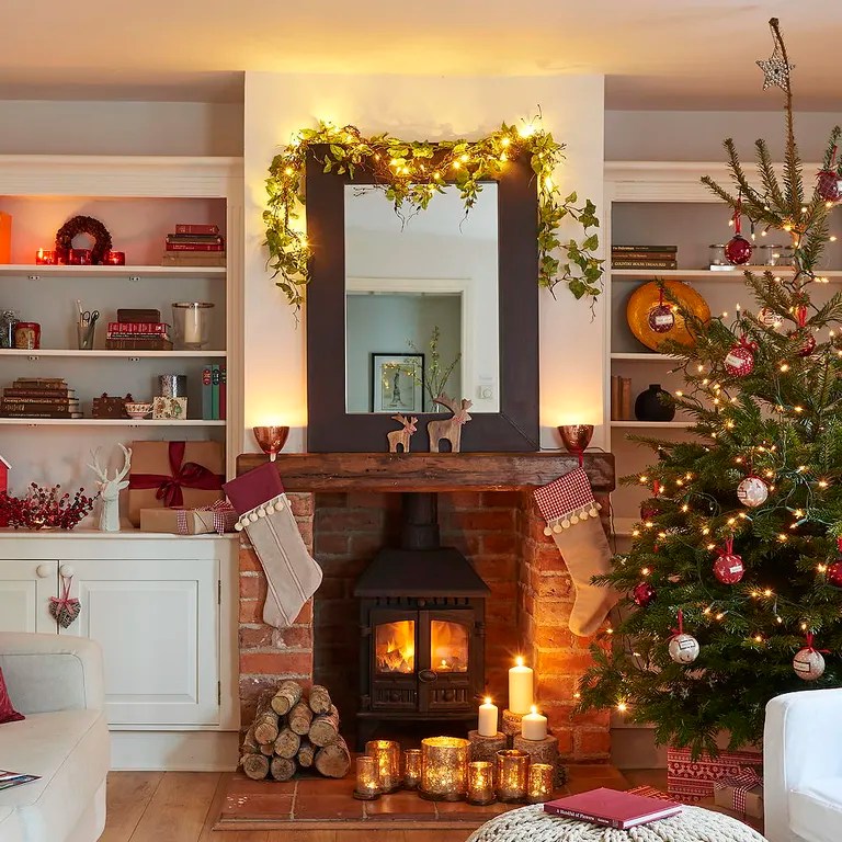 mantelpiece christmas decoration ideas uk Christmas mantelpiece ideas for the festive season