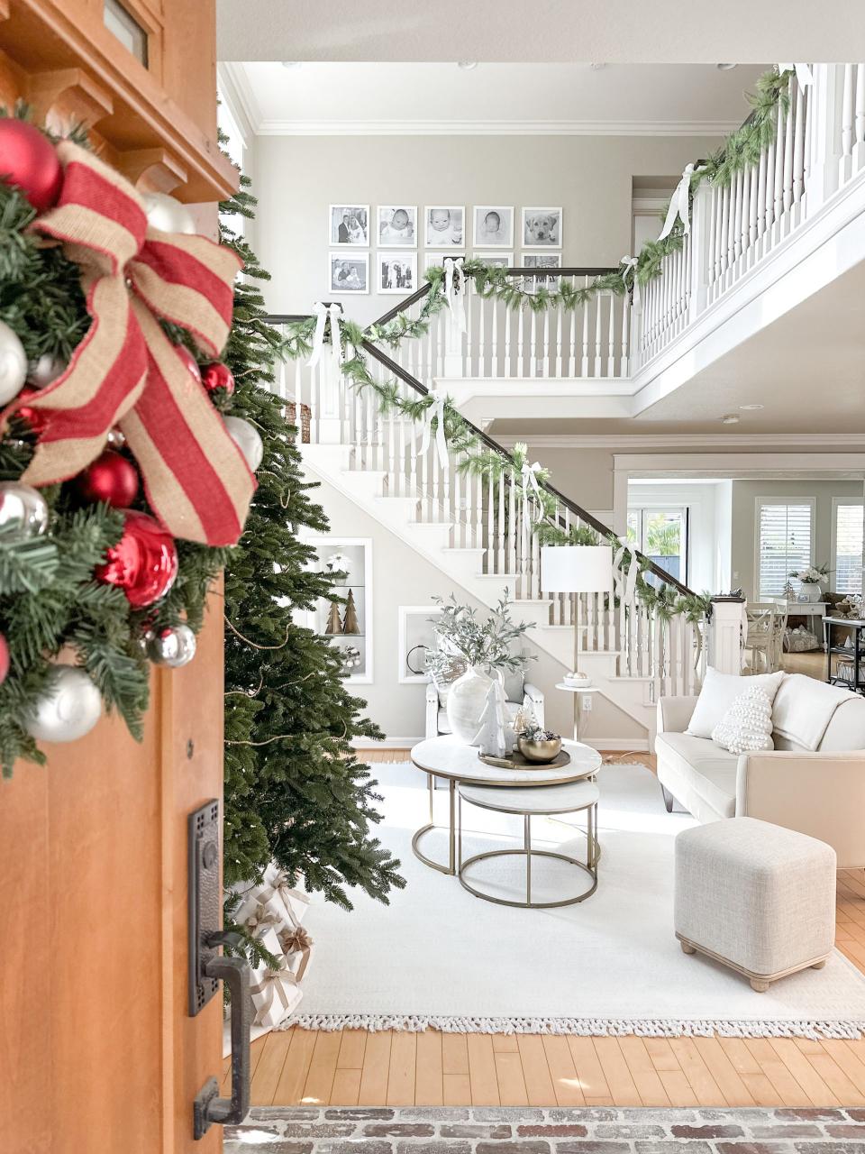 christmas decorating ideas for stairs Staircase Decor Ideas For Christmas Shelly Lighting