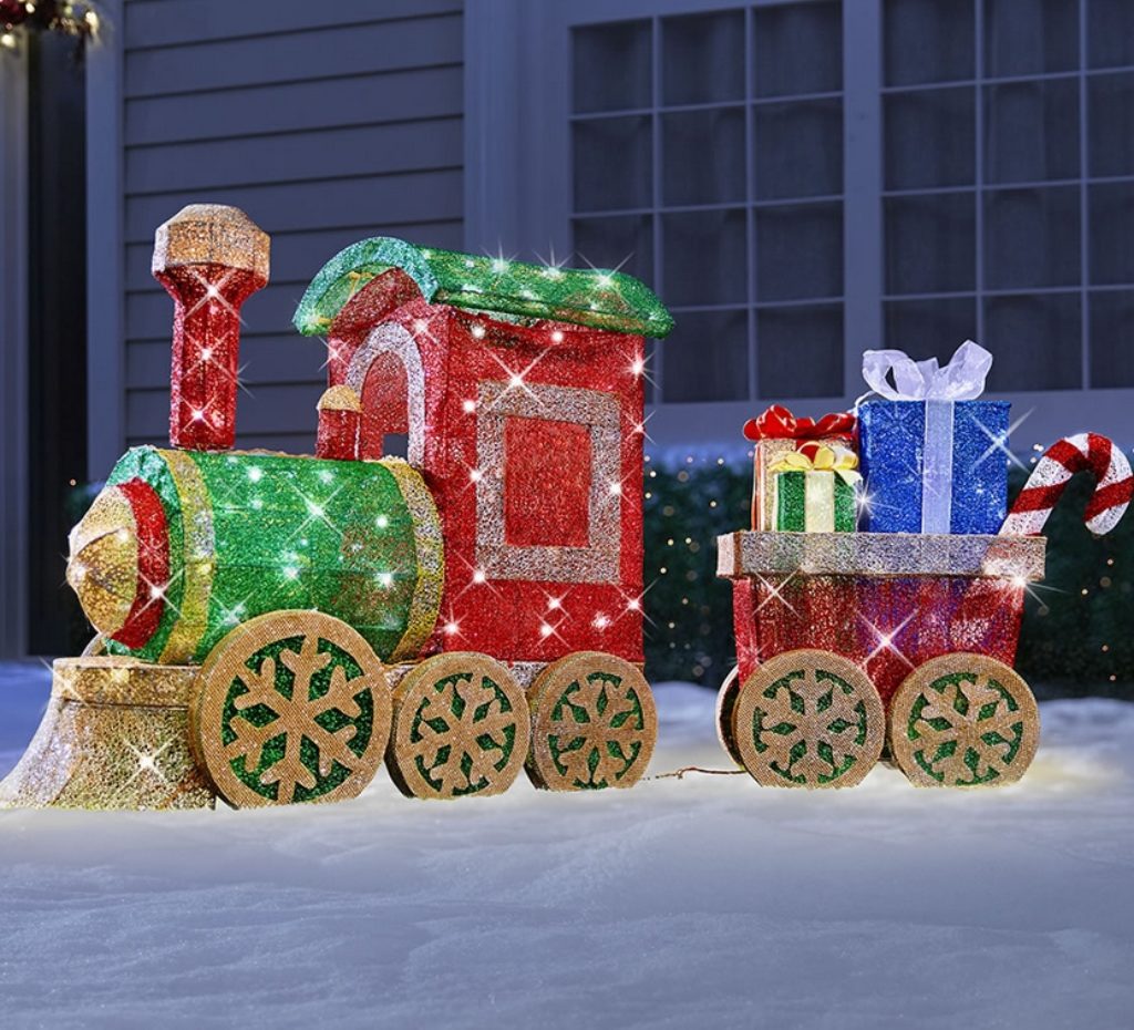 christmas decorations outdoor train The 53″ Twinkling Holiday Train Fresh Garden Decor