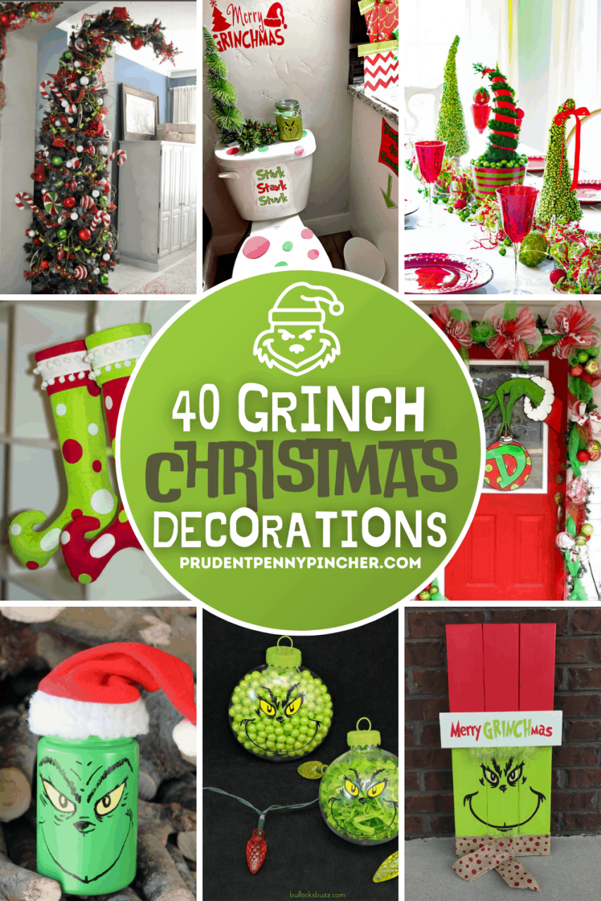 the grinch christmas decor 40 DIY Grinch Christmas Decorations Prudent Penny Pincher