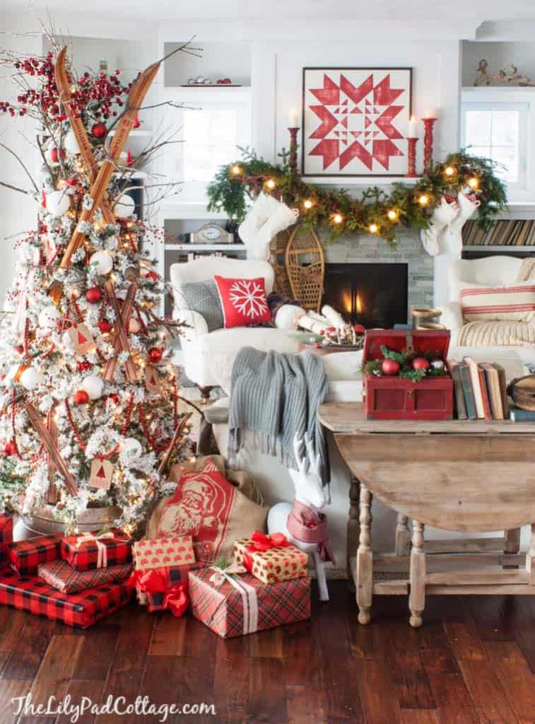 christmas vacation home decor 40+ Cozy and cheerful homes decorated for a snowy Christmas