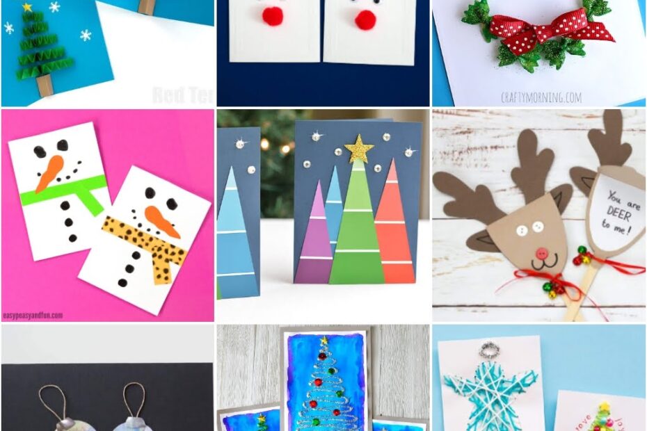 christmas decor ideas card 25 Simple Christmas Cards Kids Can Make The Joy of Sharing