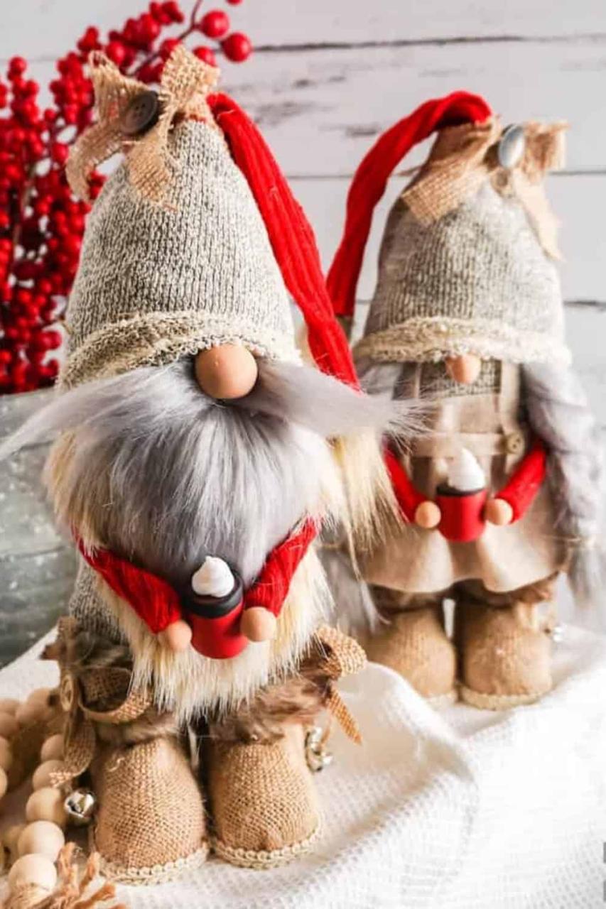 gnome christmas decorations outdoor 50 DIY Christmas Gnomes Easy Homemade Tomte Ideas • Savvy Budget Boss