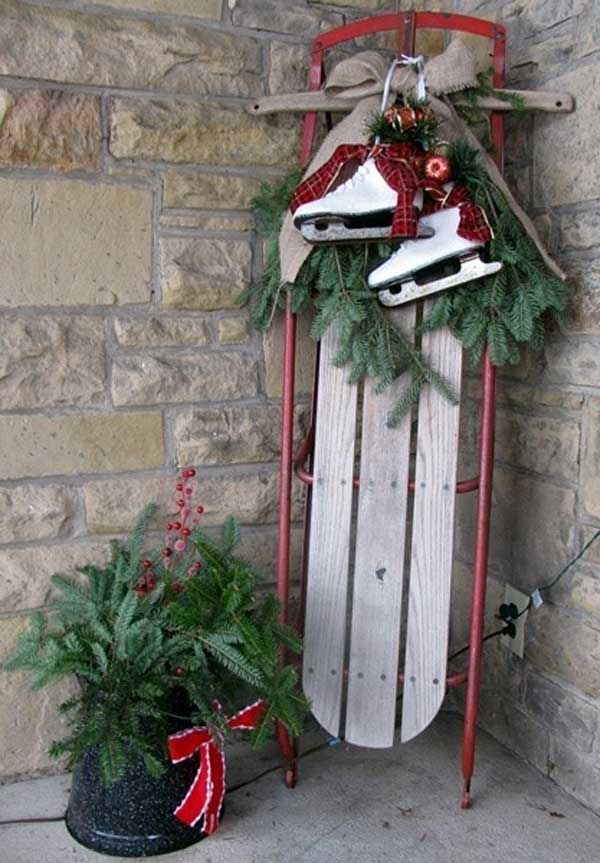 diy christmas porch decor 40 Cool DIY Decorating Ideas For Christmas Front Porch WooHome