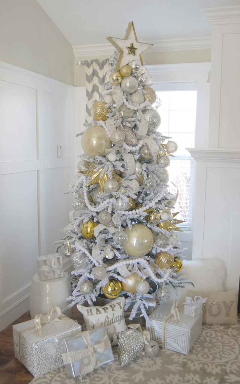 gold and silver christmas decor Home By Heidi Silver and Gold Christmas Tree