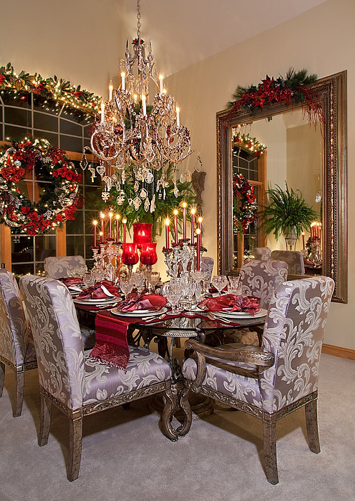 christmas decor dining room 21 Christmas Dining Room Decorating Ideas with Festive Flair!