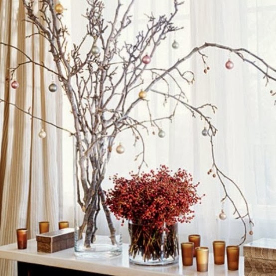 christmas decor with branches Decorating for Christmas with branches My desired home