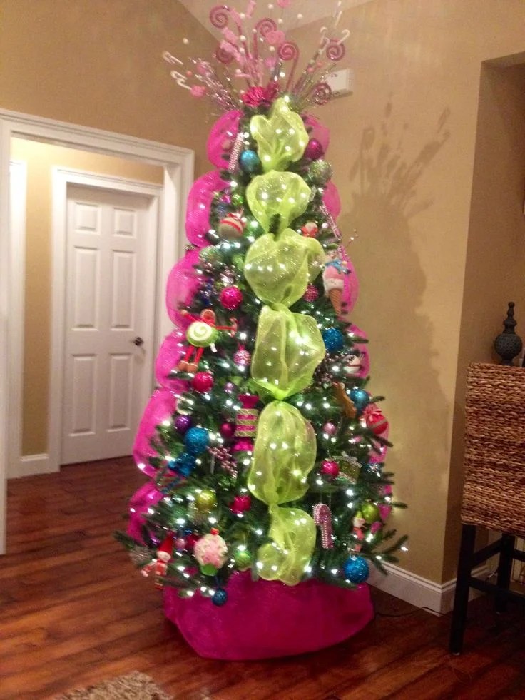 christmas tree with mesh decor 44 Awesome Christmas Tree Decorations With Mesh Decoration Love