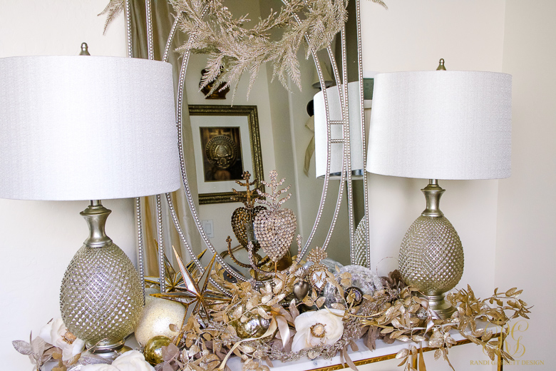 christmas entry table decor Deck the Halls Christmas Home Tour Elegant Entryway