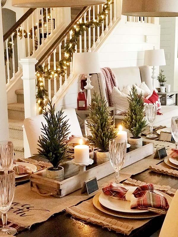 table top christmas decor 20 Amazing Christmas Table Decorations For Your Perfect Dinner Decor Home Ideas