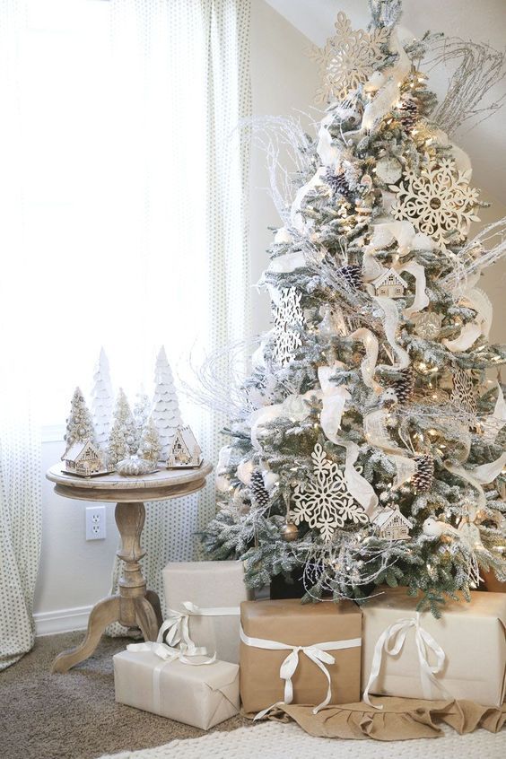 neutral christmas tree decor 25 Neutral Christmas Decor Ideas & Inspiration