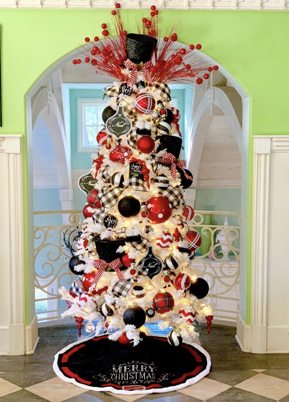 black and white christmas tree decor The Perfect Red, White and Black Christmas Tree! Turtle Creek Lane