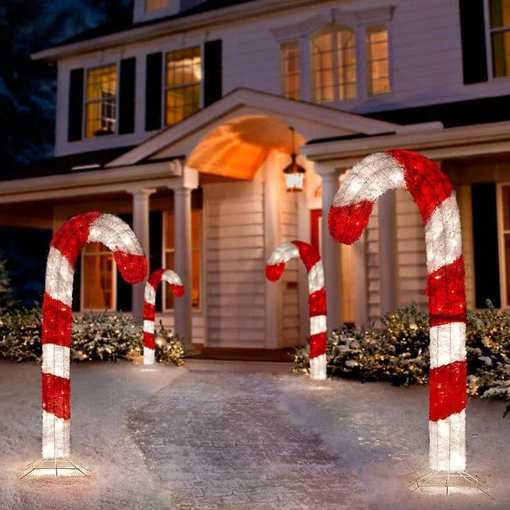 candy cane christmas decor outside 21 Enchanting Candy Cane Christmas Decor Ideas