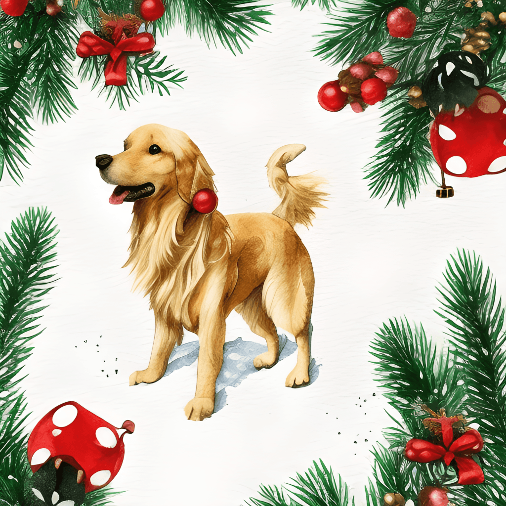 golden retriever christmas decor Golden Retriever Christmas Decor · Creative Fabrica