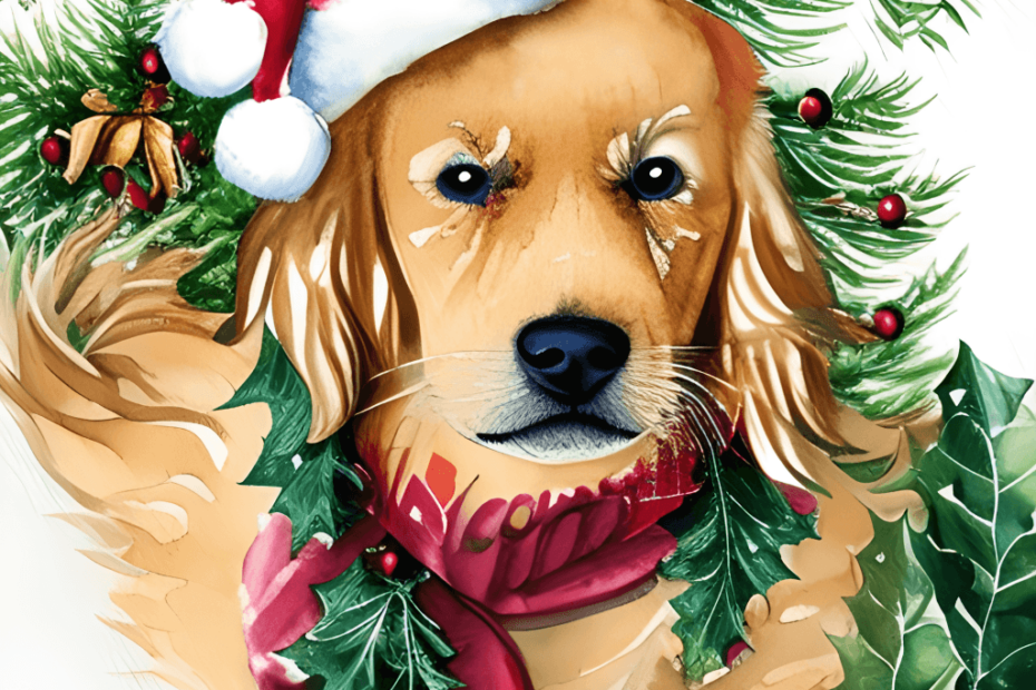 golden retriever christmas decor Golden Retriever Christmas Decor · Creative Fabrica