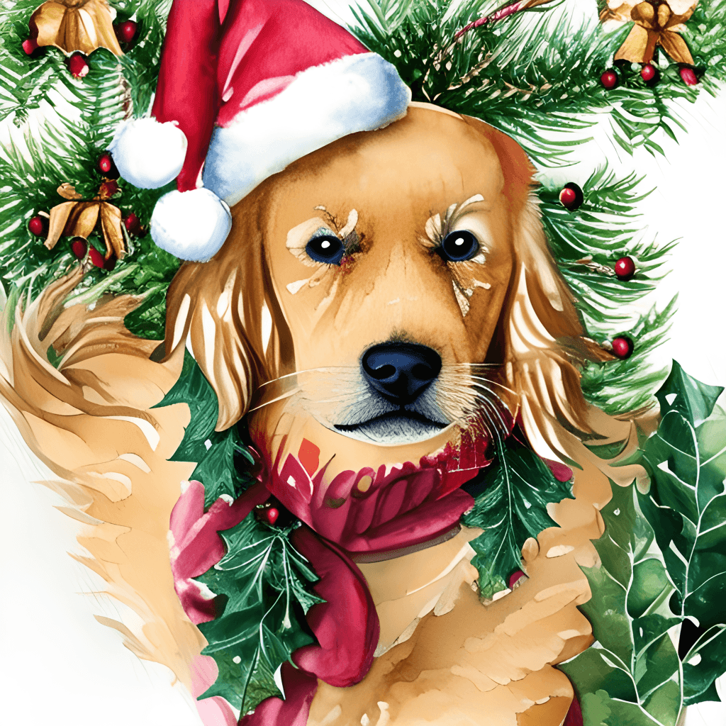 golden retriever christmas decor Golden Retriever Christmas Decor · Creative Fabrica