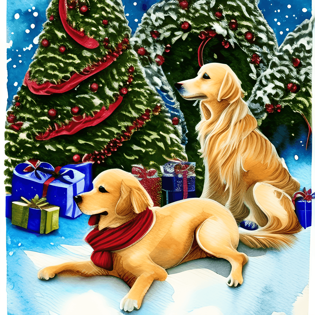 golden retriever christmas decor Golden Retriever Christmas Decor · Creative Fabrica