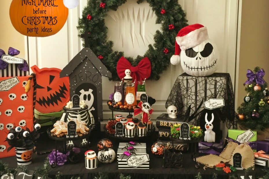 nightmare before christmas christmas decor The Nightmare Before Christmas Party Decorations Ideas The Cake Boutique