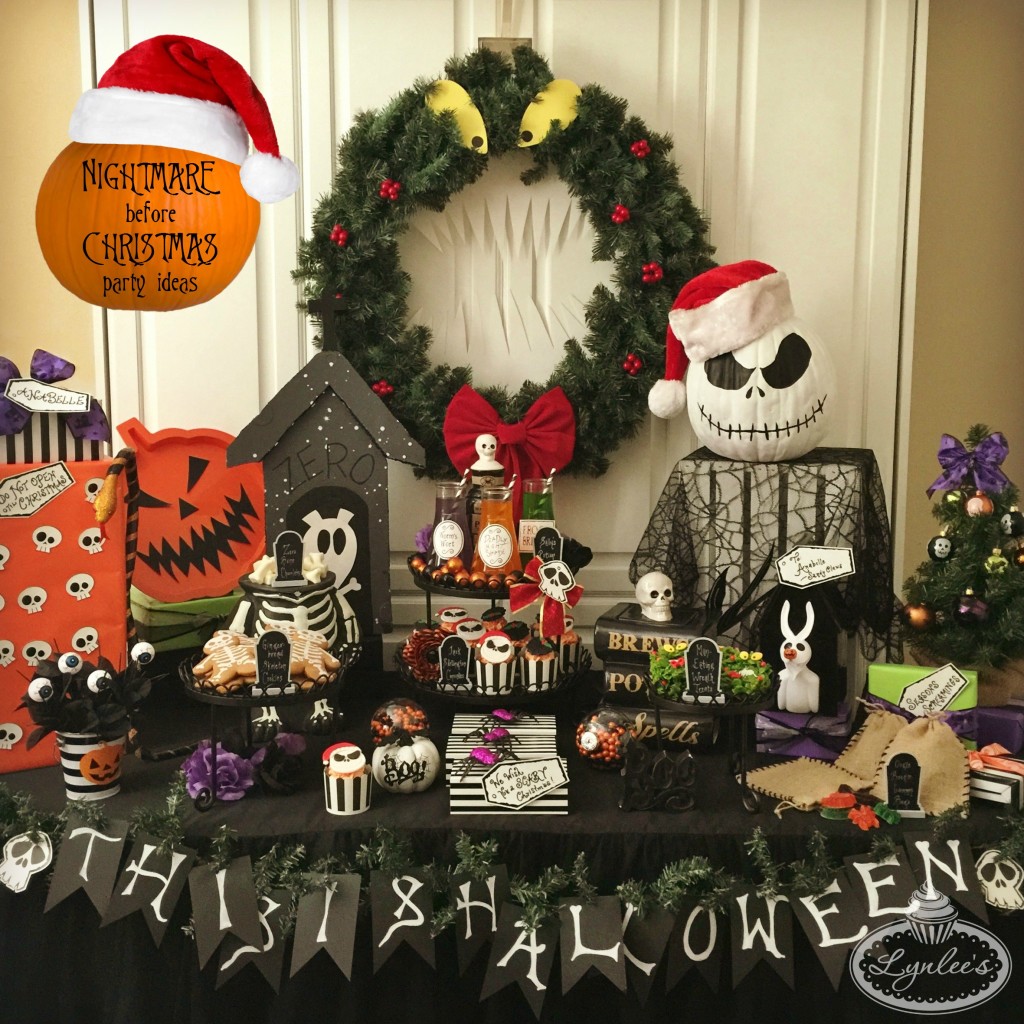 nightmare before christmas christmas decor The Nightmare Before Christmas Party Decorations Ideas The Cake Boutique