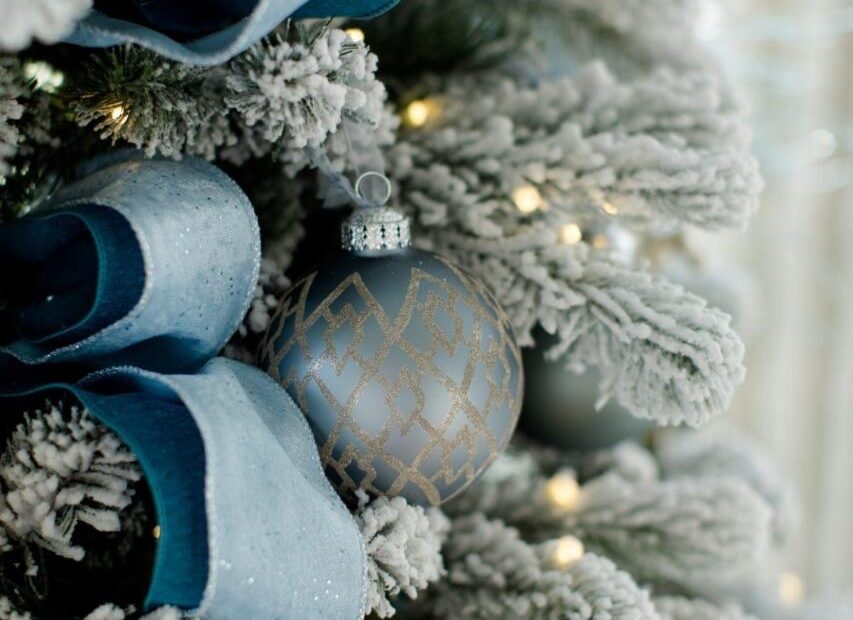 christmas decor blue theme Blue Christmas Decorating Ideas A Tour of Our Home