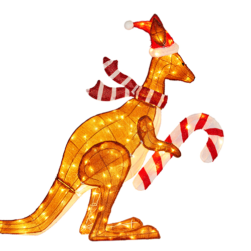 kangaroo outdoor christmas decorations Christmas Kangaroo Display with Lights Indoor/Outdoor, 99cmL Big