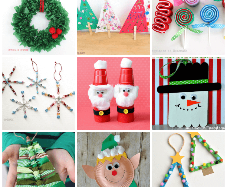 christmas decoration ideas childcare Easy Christmas Kids Crafts that Anyone Can Make! Happiness is Homemade