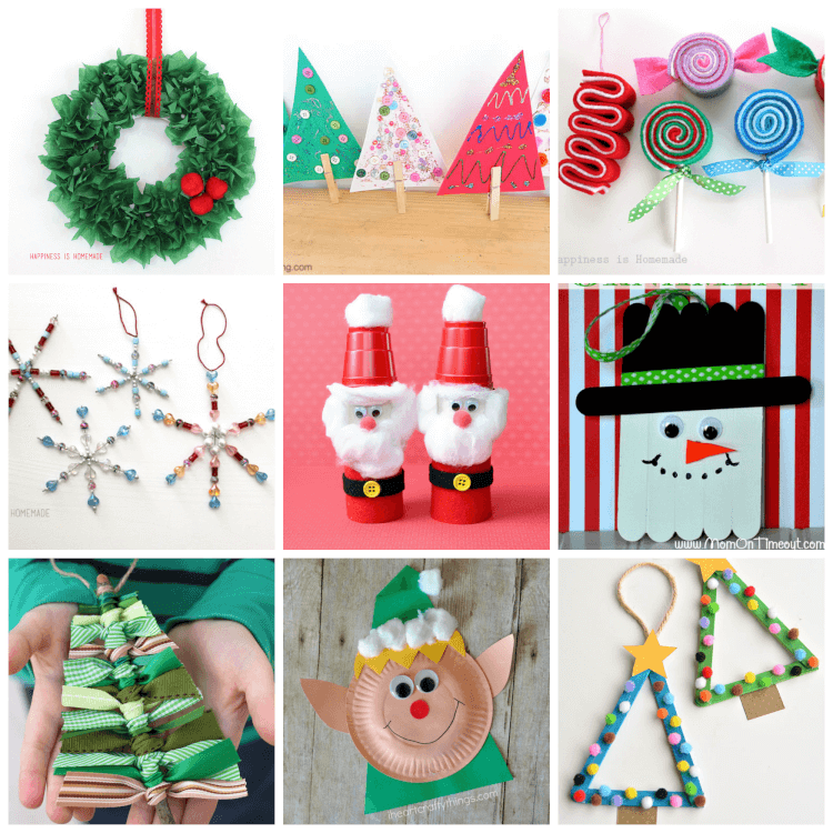 christmas decoration ideas childcare Easy Christmas Kids Crafts that Anyone Can Make! Happiness is Homemade