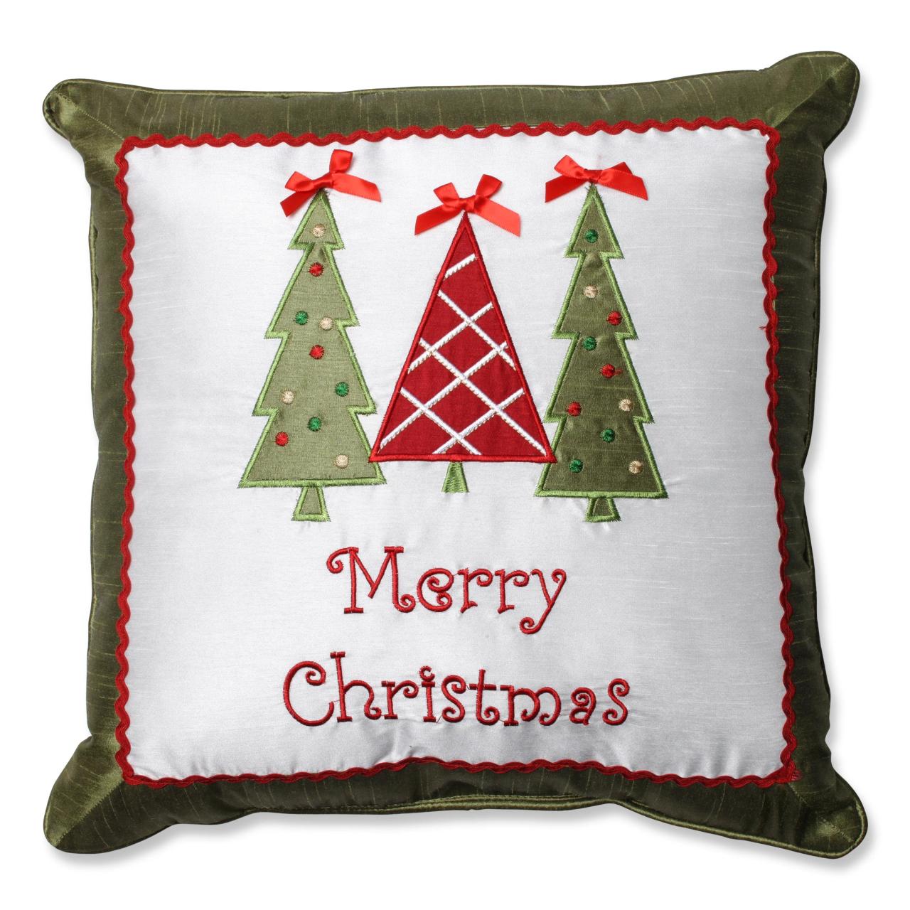 christmas decor throw pillows Pillow Perfect Merry Christmas Trees Throw Pillow & Reviews Wayfair.ca