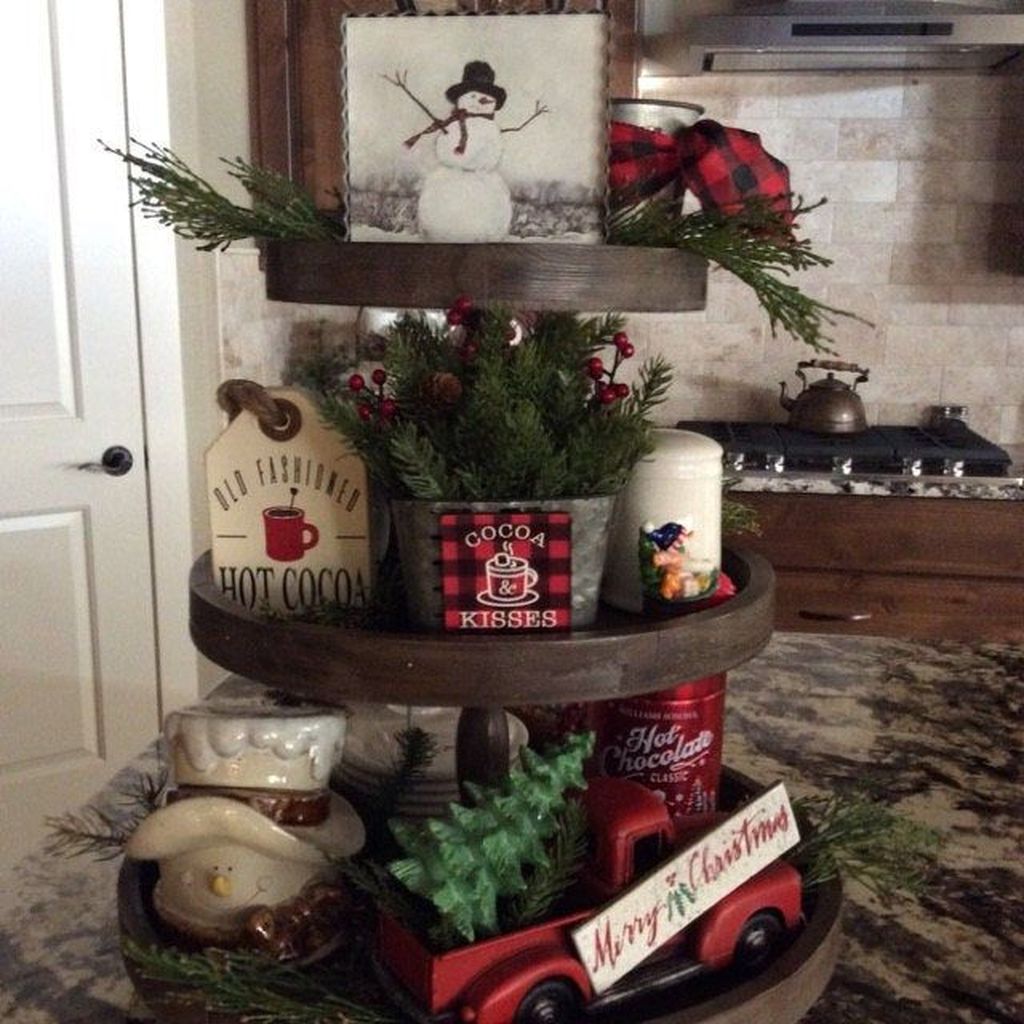 christmas decor for kitchen island 31 Popular Christmas Decor Ideas For Kitchen Island HMDCRTN