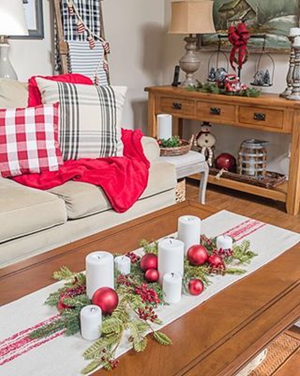 christmas coffee table decor 46 Popular Christmas Theme Coffee Table Decoration Ideas PIMPHOMEE