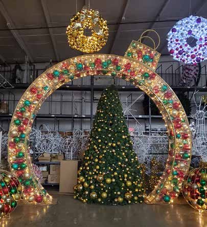 christmas ornament outdoor arch Classic Walkthrough Ornament Arch with Ornamentation Creative Displays