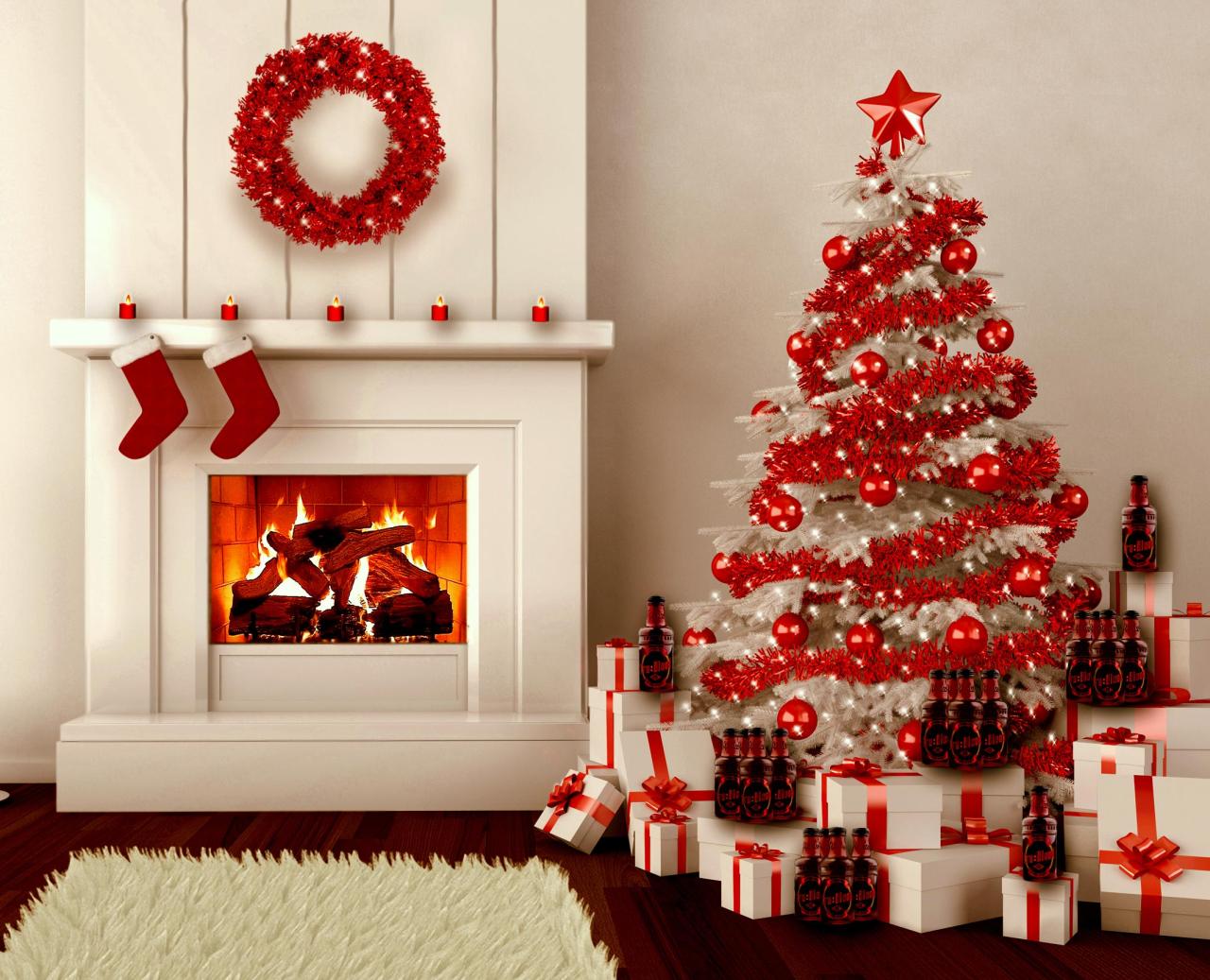 christmas tree decor red Christmas Tree Decorations & Ideas for 2013 30 Tree Images Designbolts